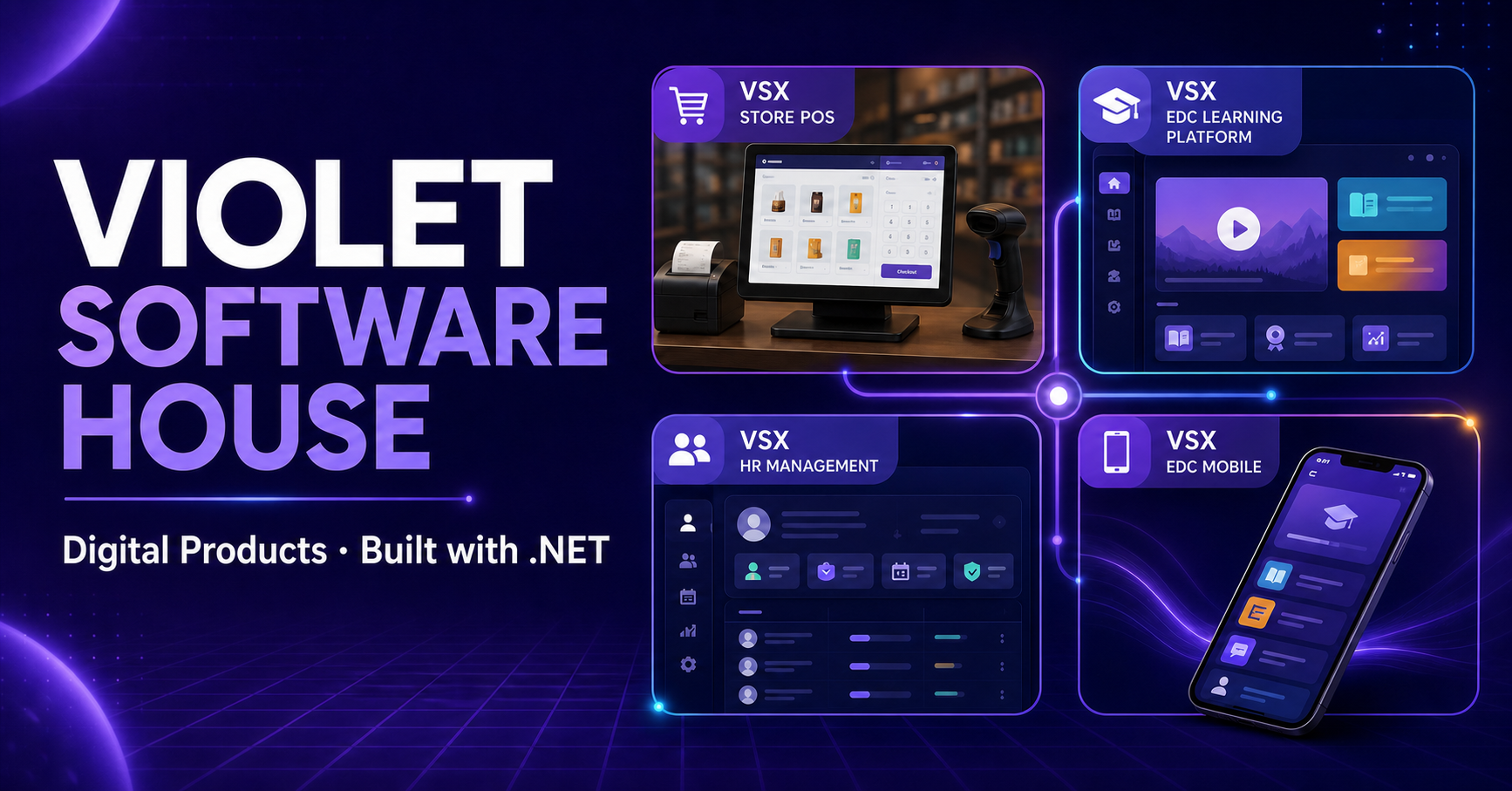 Violet Software House digital product portfolio built with .NET